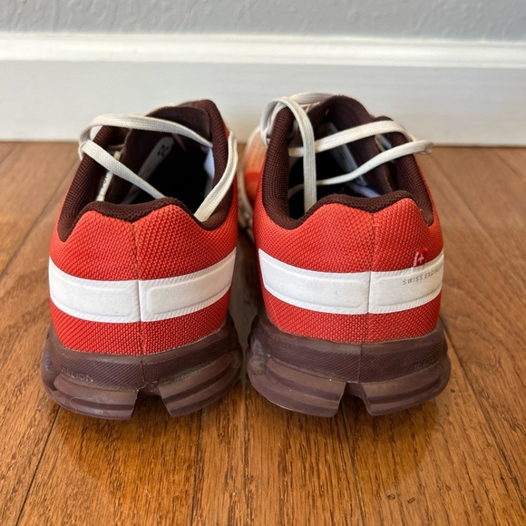 On Cloud Running Shoes Sneakers Women’s Size 6 White Orange - Picture 8 of 11